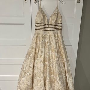 Eve Rose Gold Ballgown. Size 18